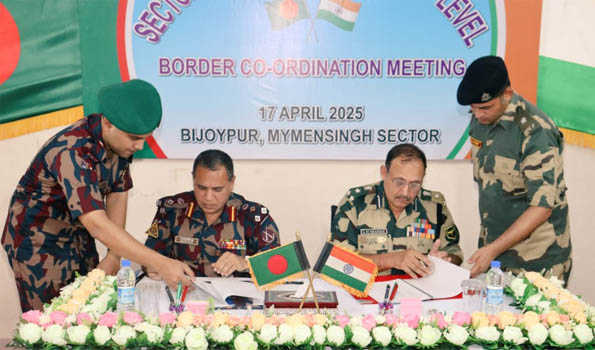 BSF and BGB hold sector commander-level border coordination meeting in Bangladesh