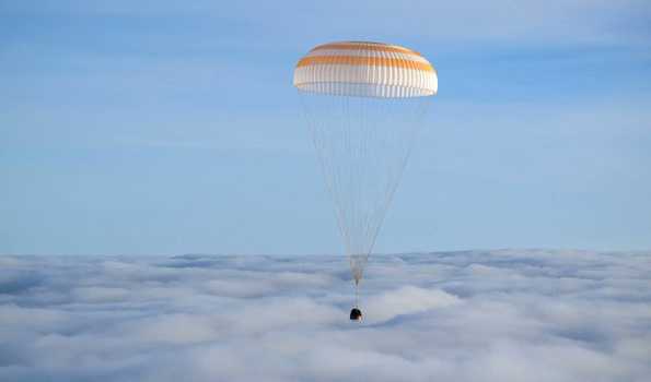 Soyuz MS-26 spacecraft with 2 Russians, 1 American lands in Kazakhstan