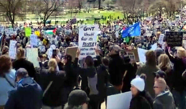 Thousands of anti-Trump protesters take to streets in US, call his policies a threat to democratic principles