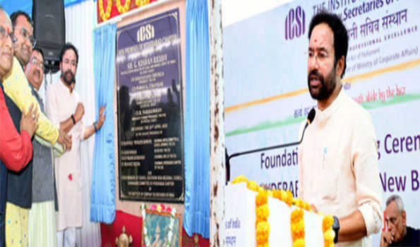 K Reddy lays foundation stone for new ICSI Hyderabad building