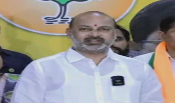 Bandi Sanjay slams Telangana CM over Japan tour amid crop losses