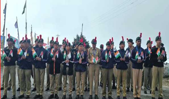 NCC cadets from Northeast flagged off for 10-day Vibrant Village Camp in Jemeithang