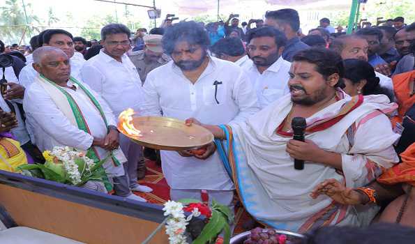 Andhra Dy CM lays stone for 100-bed hospital at Pithapuram
