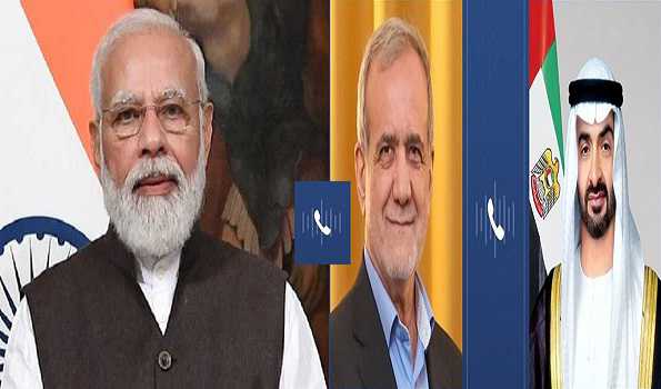 Pahalgam: Iranian President, UAE President speak to PM Modi to strongly condemn terror attack