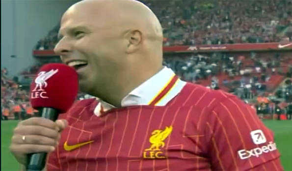 Slot thanks Klopp moments after Liverpool win title