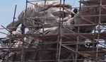 Installation work of 83-ft tall Shivaji statue completed
