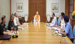 PM Modi holds high-level meeting with Rajnath, NSA, Chiefs of three services