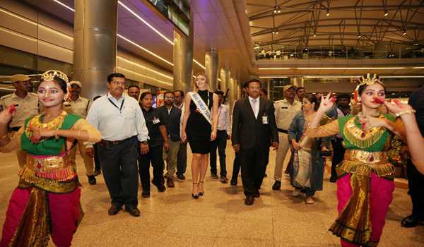 Telangana Govt extends grand traditional welcome to Miss France and Miss World officials