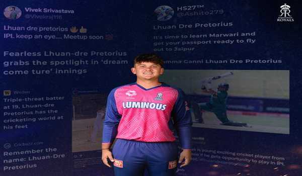 Rajasthan Royals name Lhuan-dre Pretorius for injured Nitish Rana