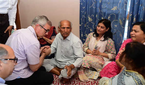 J&K CM visits family of ADDC Rajouri killed in Pak shelling, several affected areas in Jammu