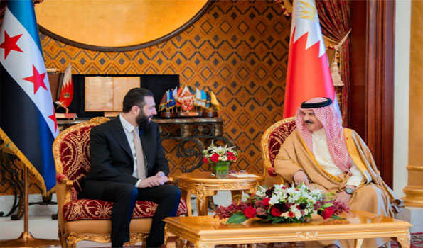 Syrian President al-Sharaa visits Bahrain, urges for lifting of sanctions