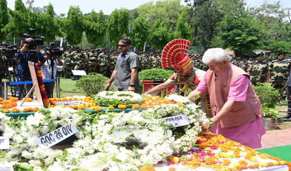 Sindoor: LG Sinha pays homage to martyred BSF officer