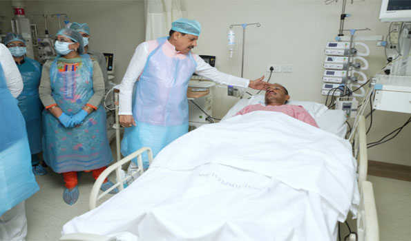 MP CM visits soldiers injured during mock drill explosion