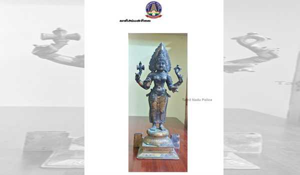 One Goddess metal idol seized, four arrested by TN Idol Wing cops