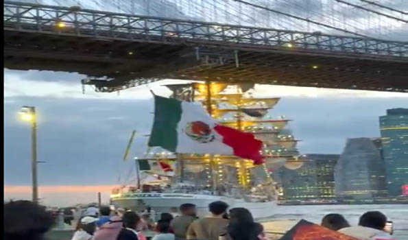 Dozens injured in ship collision with bridge in New York