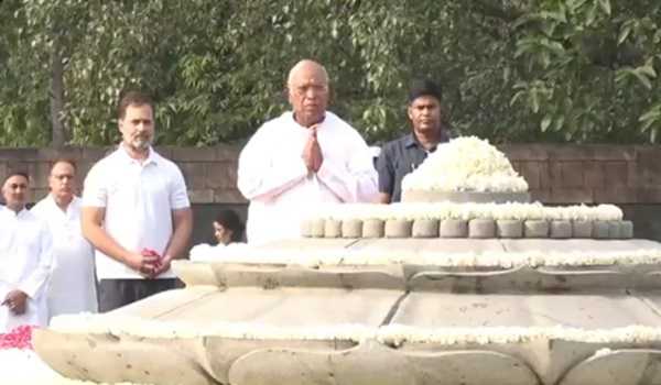 Kharge, Rahul pay tributes to Rajiv Gandhi on his death anniversary