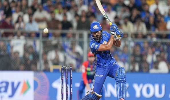 Suryakumar sparkles, Dhir dazzles late as MI post 180/5