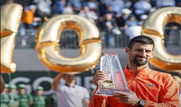Djokovic wins 100th ATP title at Geneva Open