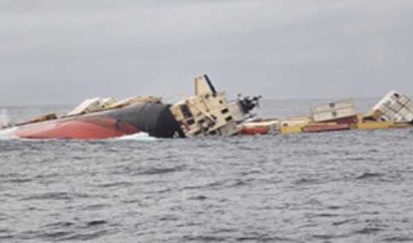 Liberian container vessel sinks off Kochi coast, all 24 crew members rescued
