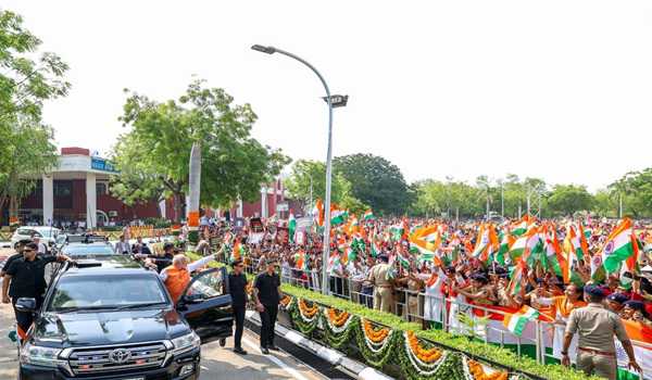 PM holds roadshow in Gujarat’s Vadodara
