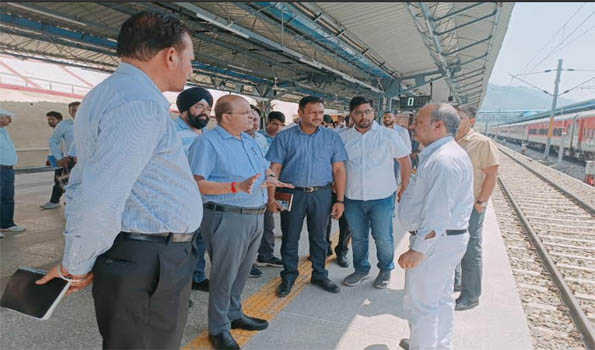 DRM Jammu Division inspects Mata Vaishno Devi Katra Railway Station