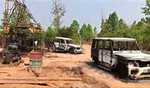 Jharkhand: Maoists set ablaze eight vehicles in Latehar