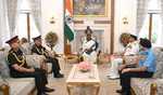 CDS, chiefs of three services meet Prez Murmu