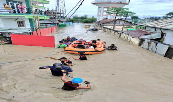 Over 3300 villages inundated in Manipur, heavy rainfall continues