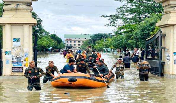 Massive operations continue to  rescue people in Manipur as flood inundates large settlements