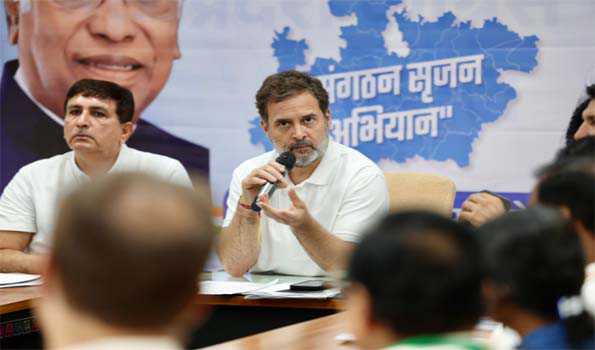 Rahul Gandhi addresses Congress legislature party meeting in Bhopal