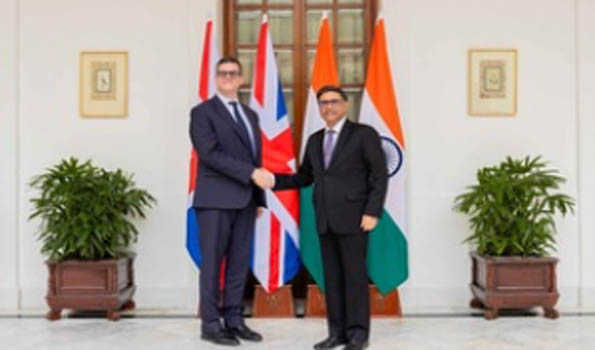 UK Permanent Under-Secretary at Foreign Office Oliver Robbins meets FS Vikram Misri