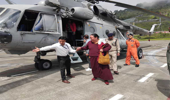 63 stranded tourists airlifted from landslides-hit North Sikkim