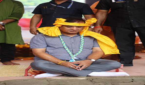 Assam: CM lays foundation of centralized community kitchen for mid-day meal service