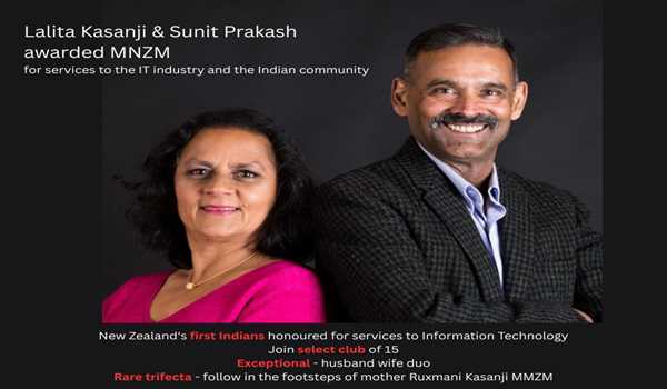 Indian origin New Zealand couple to get royal honours for IT services