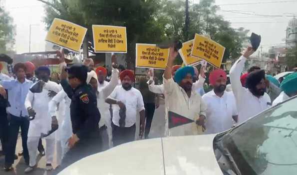 Haryana CM Saini shown black flags in Ludhiana over water sharing issue