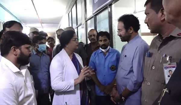 Union Minister K Reddy inspects Gandhi hospital, reviews facilities and services