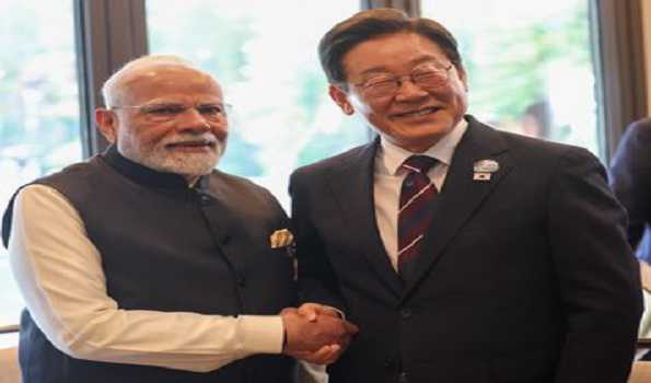 PM Modi holds bilateral with South Korean President Lee Jae-Myung on G7 sidelines