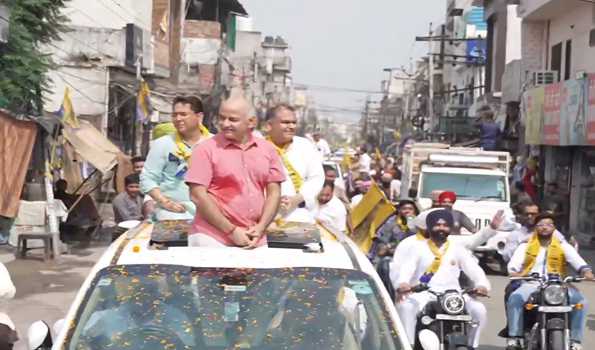Punjab: AAP holds historic road show in Ludhiana West on last day of campaign