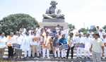 Ktk: BJP stage protest, demand resignations of CM, DyCM