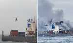 ICG, Navy & IAF execute high-risk operation to stabilise fire-hit Singaporean vessel off Kochi