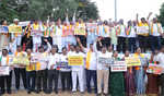 BJP stages massive protest over RCB stampede