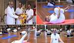 Maha Guv leads yoga session at Raj Bhavan