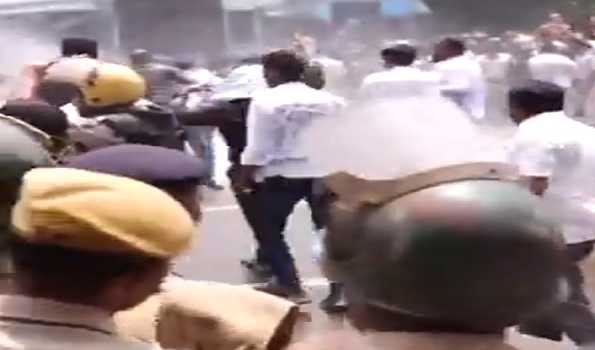 Lok Seva Bhawan gherao over girl’s death turns violent; several leaders injured