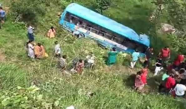 Five bus passengers killed, 25 injured in a road accident in Himachal