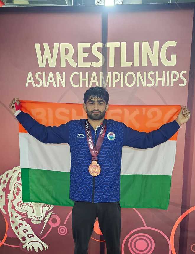 Asian Wrestling Championships 2026: Nitesh bags silver medal in GR, Sachin & Prince bag bronze