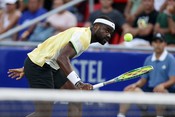 ACAPULCO, Feb. 28, 2024 (UNI/Xinhua) -- Frances Tiafoe of the United States reacts during the men's singles first round match between Max Purcell of Australia and Frances Tiafoe of the United States at the 2024 ATP Mexican Open tennis tournament in Acapulco, Mexico, Feb. 27, 2024. UNI PHOTO-9F