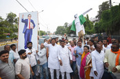 PATNA, JUN 15 (UNI):- BJP SC Morcha supporters protest against the insult of revered Dr.Bhimrao Ambedkar by RJD Chief Lalu Prasad Yadav, in Patna on Sunday. UNI PHOTO-55U PATNA, JUN 15 (UNI):- BJP SC Morcha supporters protest against the insult of revered Dr.Bhimrao Ambedkar by RJD Chief Lalu Prasad Yadav, in Patna on Sunday. UNI PHOTO-55U