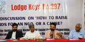 HYDERABAD, JUN 21 (UNI):- Kamal Nayak CEO and Founder Good Universe, Suresh Reddy, Founder Trustee, Sparsh Hospice, Rajesh Vetcha, Founder and Mentor, Hyderabad Runners Society, Vivekanand Arya, participate Lodge Keys No.297 at a panel discussion on 'How to Raise Funds for an NGO or a Cause ? in Hyderabad on Saturday. UNI PHOTO-186U HYDERABAD, JUN 21 (UNI):- Kamal Nayak CEO and Founder Good Universe, Suresh Reddy, Founder Trustee, Sparsh Hospice, Rajesh Vetcha, Founder and Mentor, Hyderabad Runners Society, Vivekanand Arya, participate Lodge Keys No.297 at a panel discussion on 'How to Raise Funds for an NGO or a Cause ? in Hyderabad on Saturday. UNI PHOTO-186U