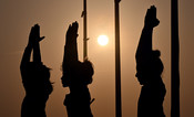 VISAKHAPATNAM, JUN 21 (UNI):- Glimpses of the 11th International Day of Yoga celebrations at Visakhapatnam, in Andhra Pradesh on Saturday. Prime Minister Narendra Modi participated in the event. UNI PHOTO-198U VISAKHAPATNAM, JUN 21 (UNI):- Glimpses of the 11th International Day of Yoga celebrations at Visakhapatnam, in Andhra Pradesh on Saturday. Prime Minister Narendra Modi participated in the event. UNI PHOTO-198U