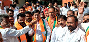 HYDERABAD, JAN 20 (UNI):- BJP Leaders Celebrations On the occasion of Nitin Nabin, newly elected as BJP National President and taking charge, BJP State Office, on Tuesday. UNI PHOTO 140U